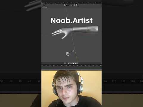 Noob vs Pro artist: rigging a hand #blendertutorial #blender #blendercommunity #blender3d #b3d