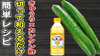 【きゅうりの簡単レシピ】カンタン酢で作るきゅうりの酢の物/きゅうりレシピ/酢の物レシピ/作り置きおかず/箸が止まらないおかず