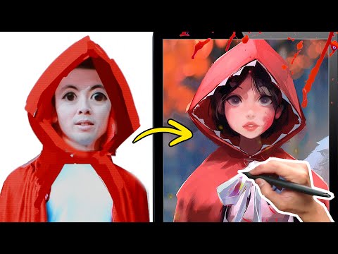 Drawing CURSED Red Riding Hood Transformation #shorts