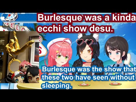 Sakura Miko & Ookami Mio enjoy burlesque【Eng Sub / Oozora Subaru / SKB / Cultured / hololive】