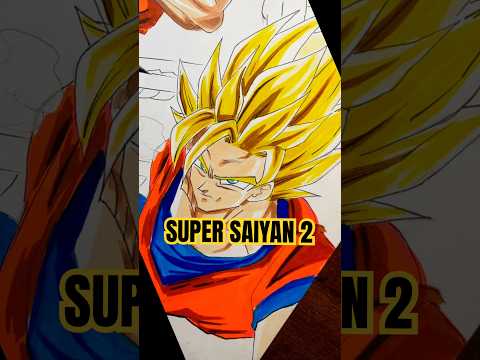 Super Saiyan 2 anime artwork #animedrawing #anime #animestyle  #art #goku #dragonball