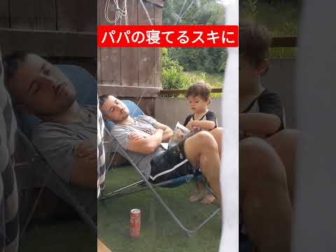 パパの寝てる隙にクッキーを狙う2才#shorts