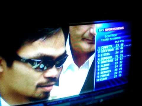 Me on Sky Sports News with Manny Pacquiao