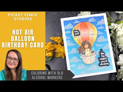 Hot Air Balloon Birthday Card | Picket Fence Studios