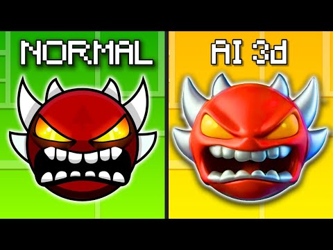 Blood In The Bath Vs 3D Ai Version | Geometry Dash Funny