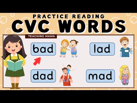 LEARN TO READ CVC WORDS | PRACTICE READING SIMPLE WORDS | SHORT A WORDS | TEACHING MAMA