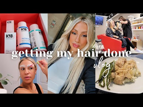 DAYS IN MY LIFE: Getting my hair done, Bleaching my brows, Unboxing a dyson dupe, Cooking dinner