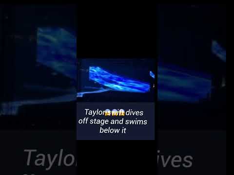 Taylor dives off stage and swims below it #taylorswift #new #shorts