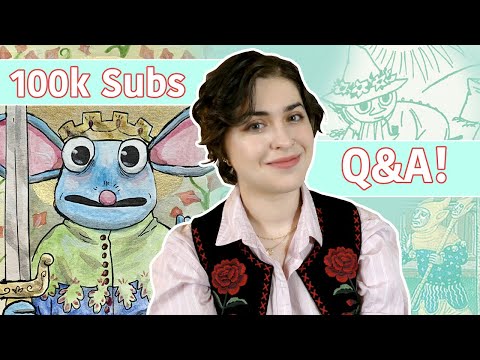 Painting "Medieval Manuscript" Tutter and Answering Your Questions! | Thank you for 100k!!!