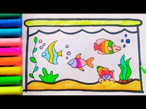 Drawing and Painting Colorful FISH  for Kids & Toddlers | Drawing, Coloring #drawing #coloring