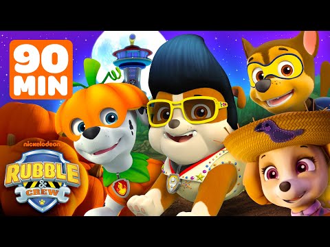 Rubble Solves a Spooky Halloween Mystery! w/ PAW Patrol | 90 Minute Compilation | Rubble & Crew