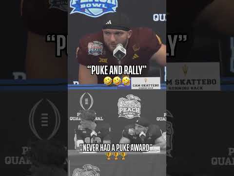 "Puke and rally" 😂 Kenny Dillingham on Cam Skattebo #cfb #football #arizonastate