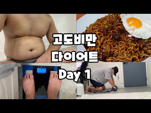 3번의 요요 돼지의 고도비만 탈출 다이어트 브이로그 기록 1일차 feat 나의 성장일기