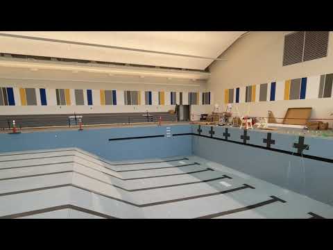 Andover Public Schools Aquatics Center being filled with water