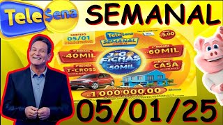 TELE SENA SEMANAL 🍀 SORTEIO DIA 05/01/25