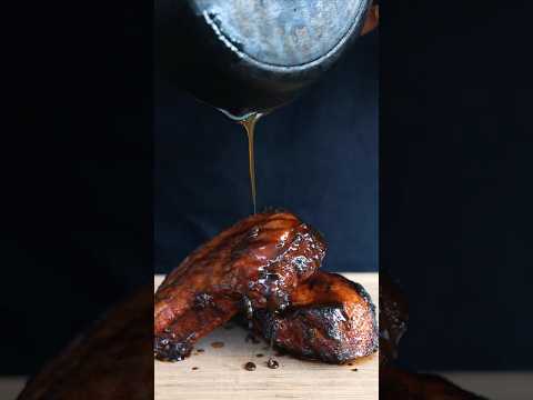 Grilled Whiskey Butter Glazed Pork Chops Recipe on the BBQ #Shorts