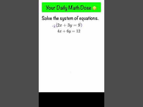 Does System Of Equations Alway Have A Solution? | Algebra Math Problem