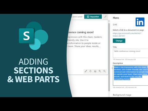 SharePoint Tutorial - The basics of adding sections and web parts