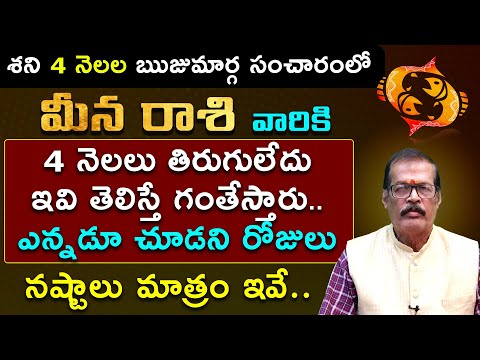 మీన రాశి వారికి 4 నెలలు తిరుగులేదు Shani Direct Effects on Meena rashi | jagathsristhi