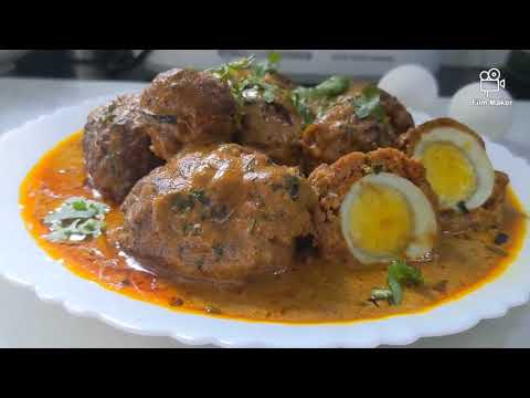 Nargisi kofta with plain rice recipe 😍