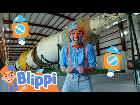 Blippi Learns About Space Vehicles! | Educational Kids Cartoons | Party Playtime!