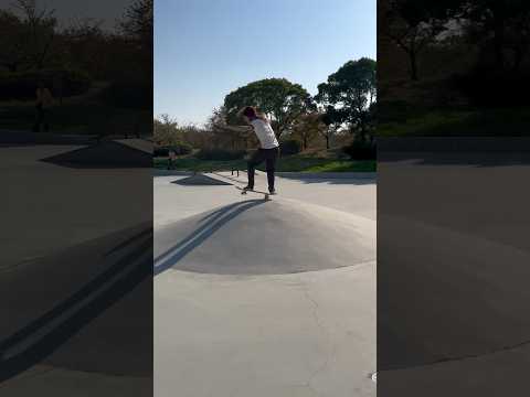 Skater Twink Wheelies Entire Skatepark And Grinds 50 At The End