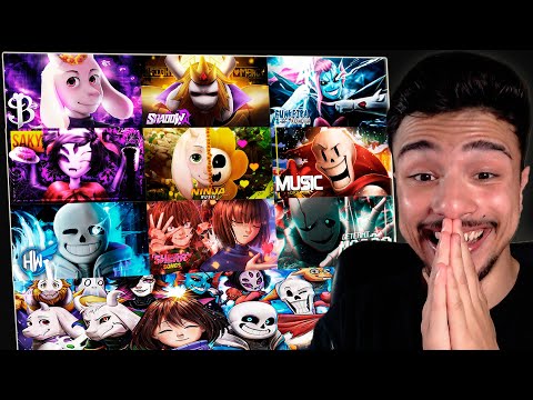 REACT 10 EM 1 DROP UNDERTALE COMPLETO | Papyrus da Batata, Iron Master, Ninja, Orion, Hawky, Juu...