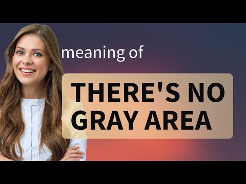 Unveiling the Meaning: "There's No Gray Area"