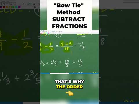 best fraction short cut  “bowtie method” #fraction #fractions #fractiontricks #mathstricks  #maths