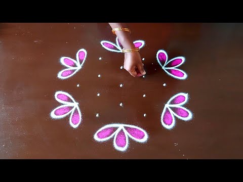 7*4 dots simple rangoli designs🌺 thipikiyanchi rangoli🌺 Rangoli muggulu 🌺 rangoli kolam#rangoli