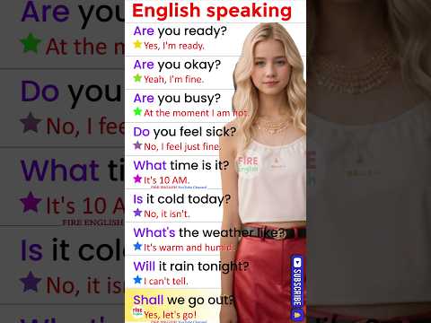 English speaking practice How to speak English quickly? English question answers #americanenglish