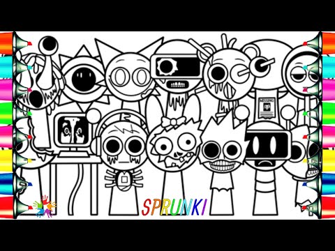 Incredibox SPRUNKI Coloring Pages / Coloring Sprunki Horror Versions / NCS Music