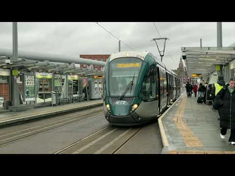 Trams at Nottingham Station - Thursday 25th January 2024