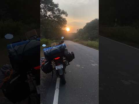 Sunset 🌅. #youtube #motovlog #youtubeshorts #shortvideo #heroxpulse2004v #cupid #dandeli #iphone11