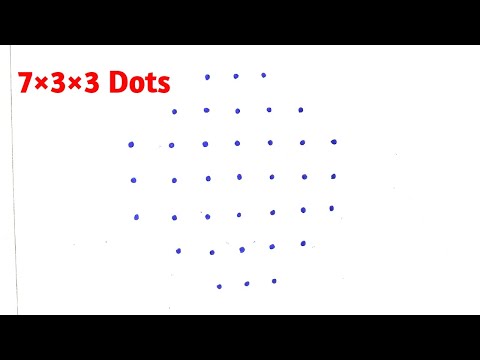 7×3×3simple muggulu design ||easy muggulu kolam design||dharas house||#24