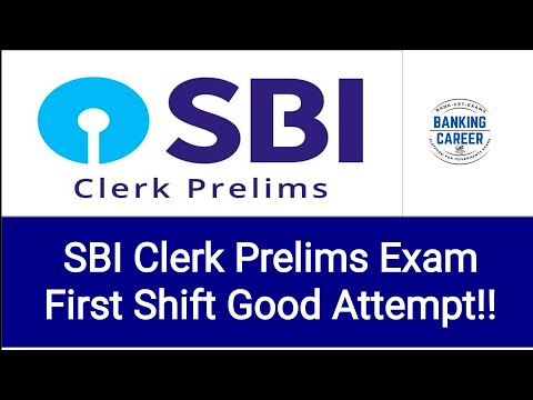 SBI Clerk Prelims Exam I First Shift good Attempts I Cut off 2022