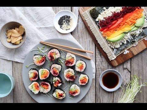 FULLY RAW RAIBOW SUSHI RECIPE | VEGAN | NOURISHING | PLANT BASED and EASY!