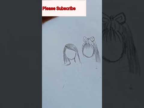 How to draw two friend drawing for biggners#shorts