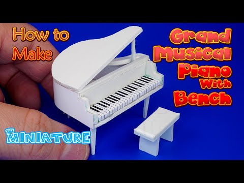 DIY Grand Piano Miniature | DollHouse | No Polymer Clay!