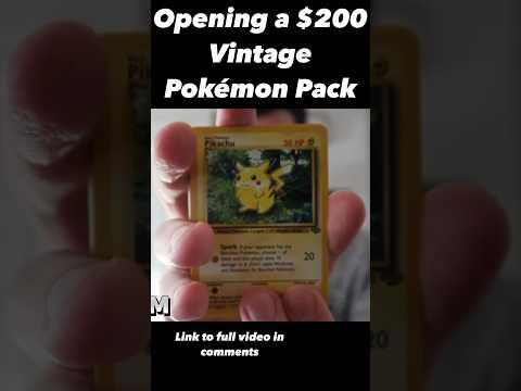 Opening a $200 Vintage Pokémon Pack after a 24 Hour Challenge #shorts