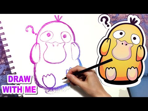 How to Draw Psyduck (Pencil) EASY Art Lesson