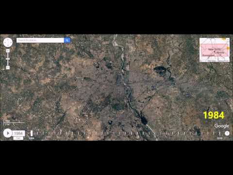 New Delhi, India - Urban Sprawl Time Lapse