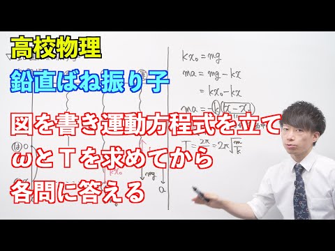 【高校物理】単振動⑤⑥ ～鉛直ばね振り子〜