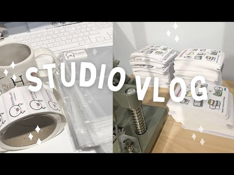 Studio Vlog: Stressful Sale Prep Day For My Small Business + Unboxing