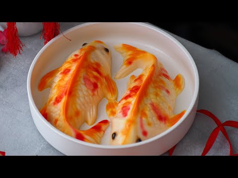 How to make Koi Fish Jelly #cny #dessert | 锦鲤燕菜糕 ｜年年有余的好彩头🧧