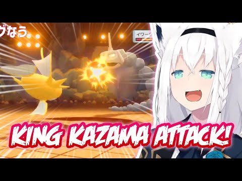 Fubuki Defeats an Onyx in her 1st Gym Battle Using her Gold Magikarp King Kazama【Hololive Eng Sub】