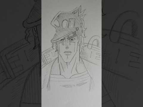 Drawing Jotaru kujo #jojosbizzareadventure #anime #shorts