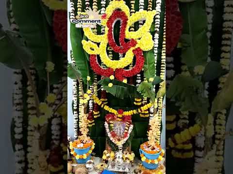 flower decoration for sathyannarayana vratham #flowedecoration