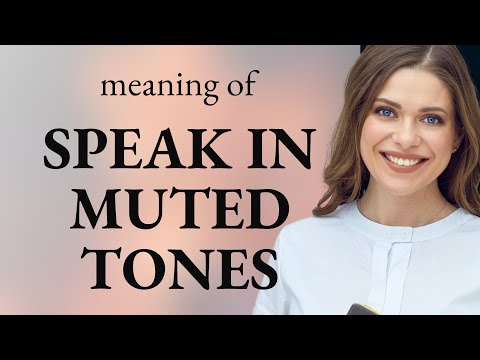 Understanding "Speak in Muted Tones"