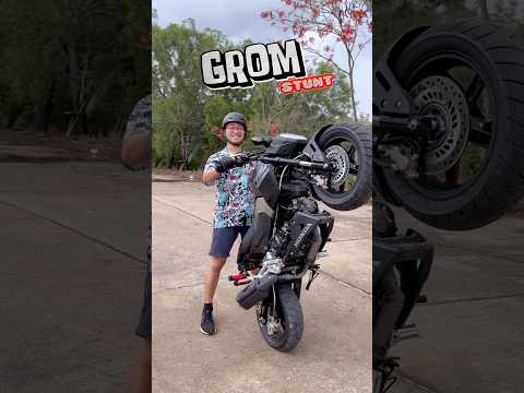 ใส่แค่นี้เล่นได้จนโปร #grom #grom125 #msxgrom #stuntbike #stuntriding #diy #เกรียนใหม่